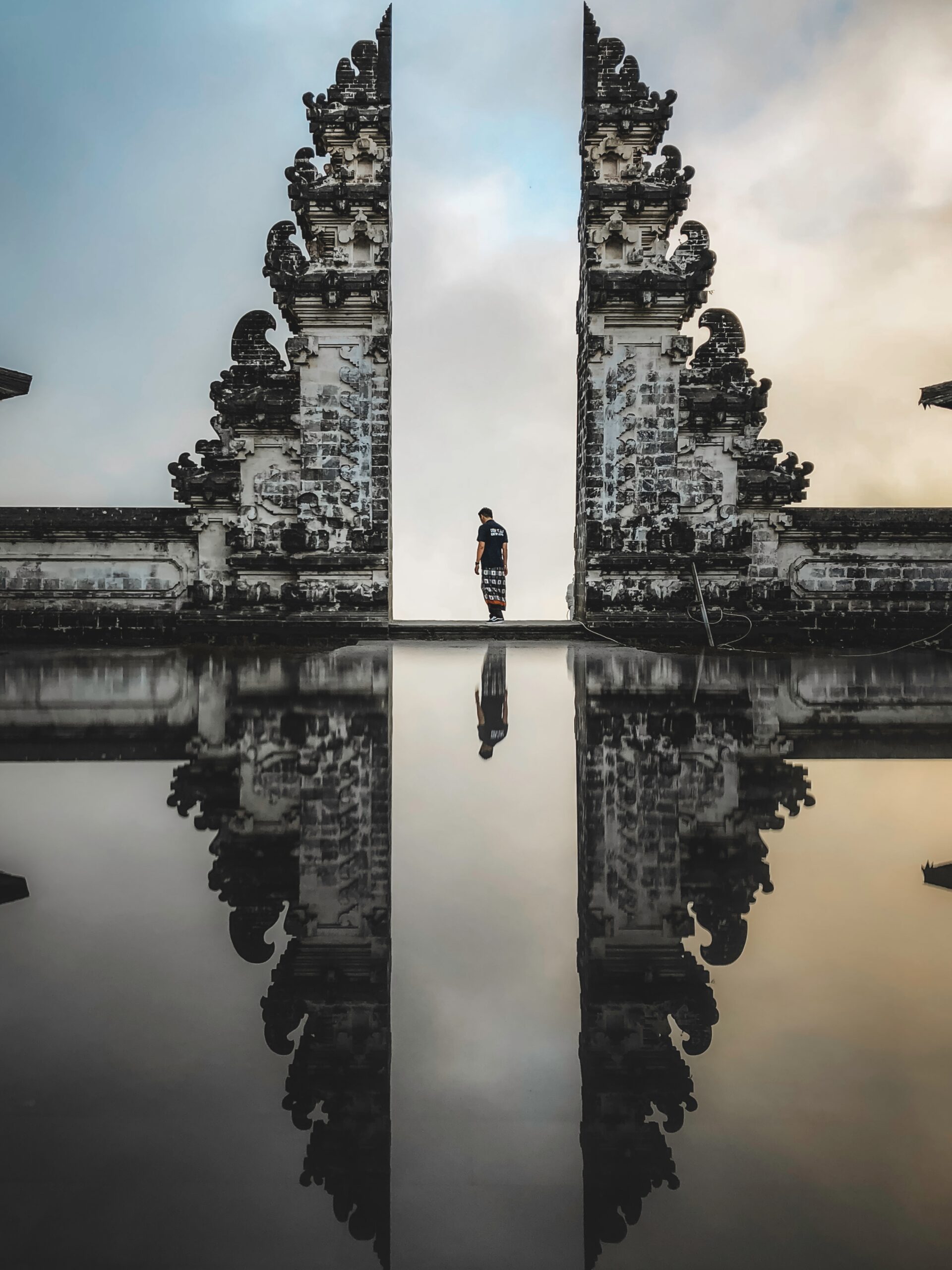 Solo traveler in Lempuyang Temple, Bali.